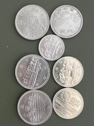 ❤️【币观天下】❤️ 第334期钱币拍卖- 2025.12.12周五晚上6点半场-长期征集拍品 - 日本铜镍纪念币7枚一组