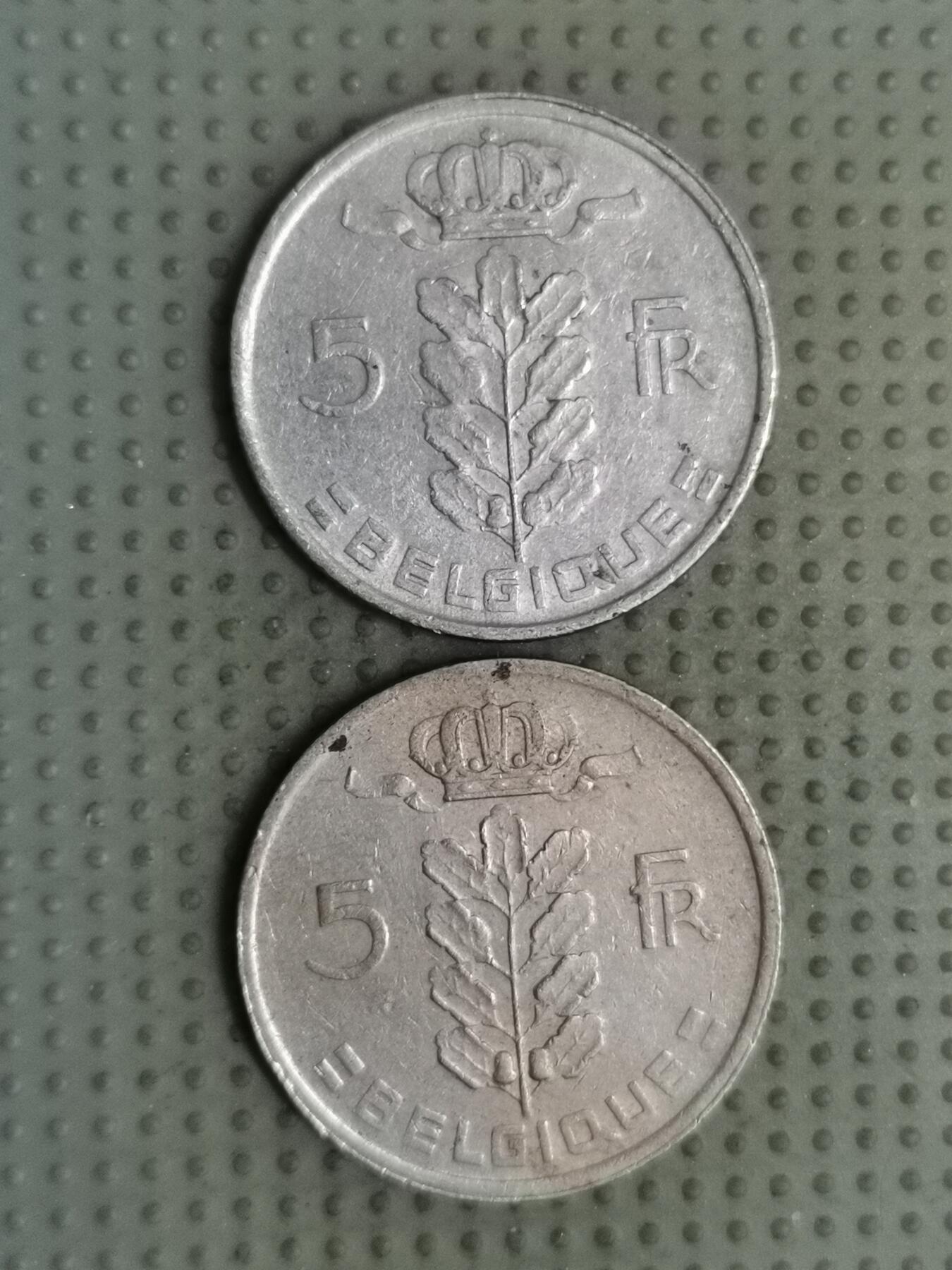 2025年第137场各国散币拍卖（总第137场） 比利时5法郎法语版2枚