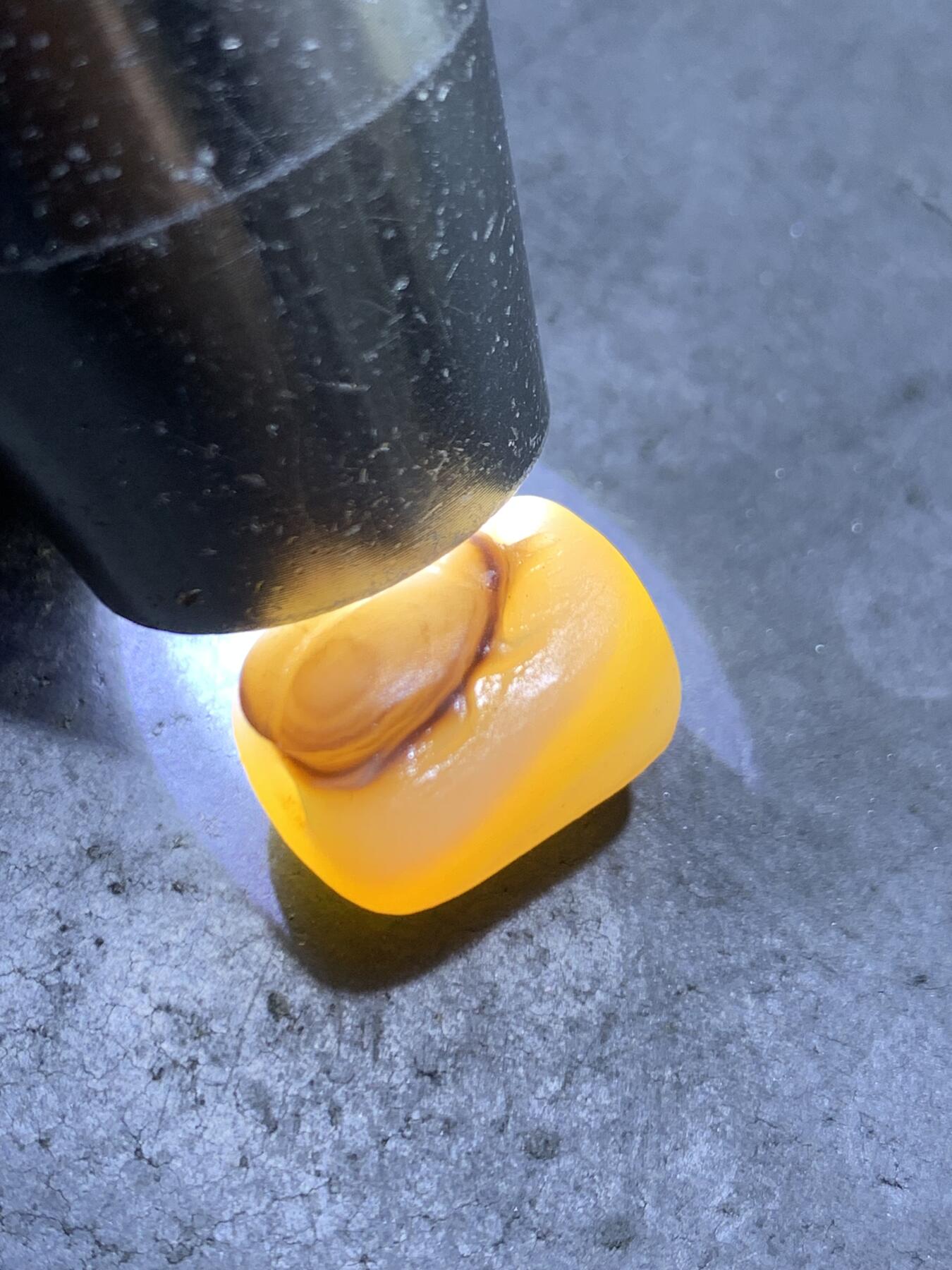 精美亚光高玉化海洋玉髓手工俏色巧雕甲壳虫直桶，桶珠一个！