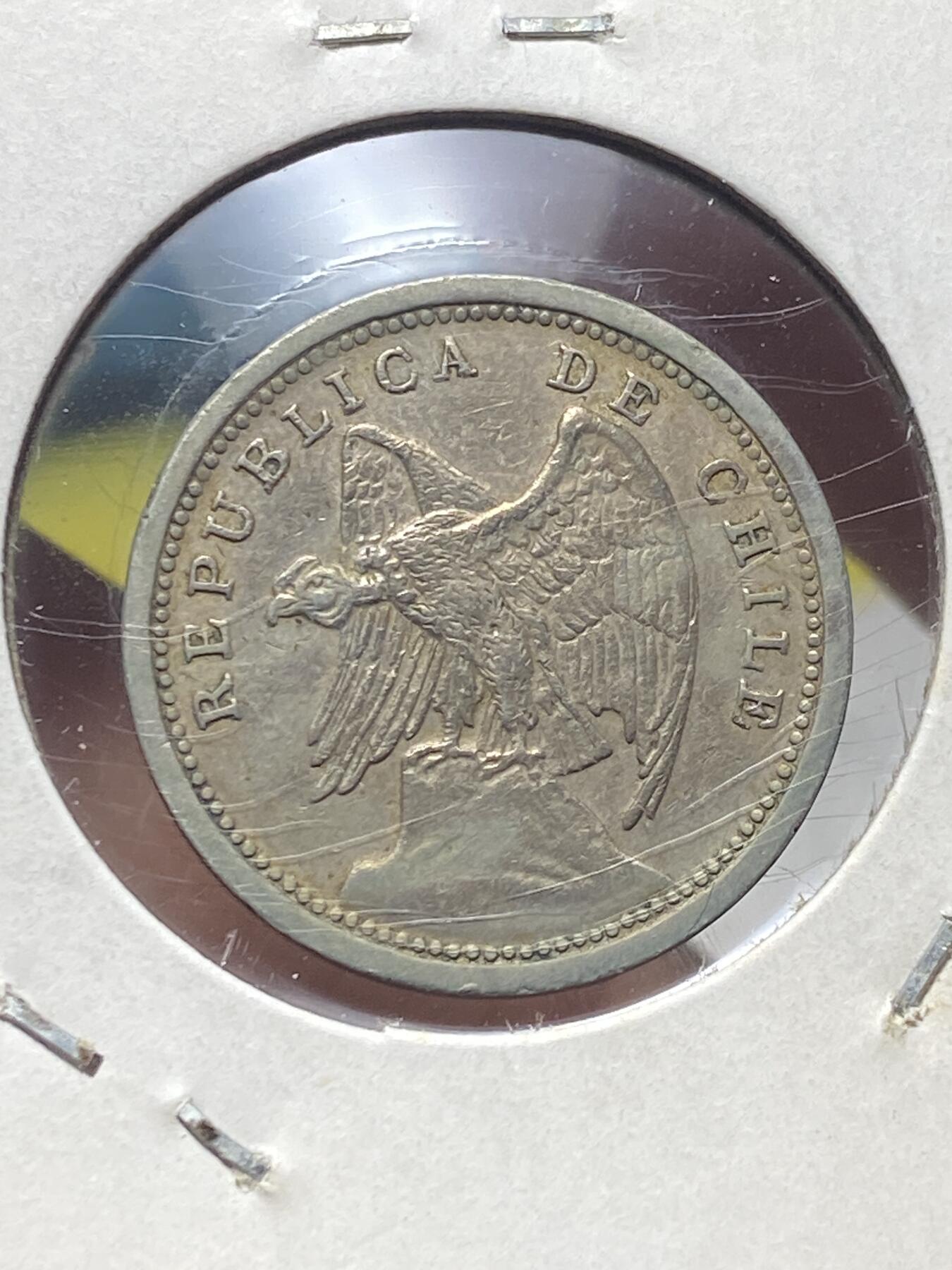 2025年第一百三十五场(总第一百六十一场）外国好品纸夹散币场(免佣金) 智利🇨🇱1940年10分