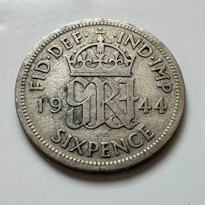 🌹外币初藏🌹🐯2025年第139场  每周二四六晚8️⃣点 接代拍 - 英国1944年6便士银币 e