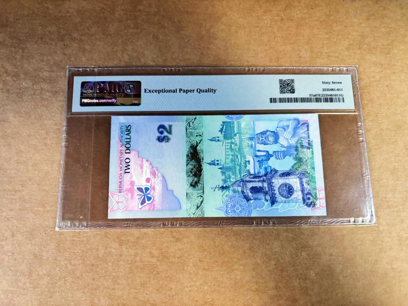 【Blue Auction】世界纸币精拍第760期——18级TOP拍卖/信誉/品质/专业/高效💫 【洋葱冠无47 获奖钞】百慕大 2009年2元 PMG67EPQ 