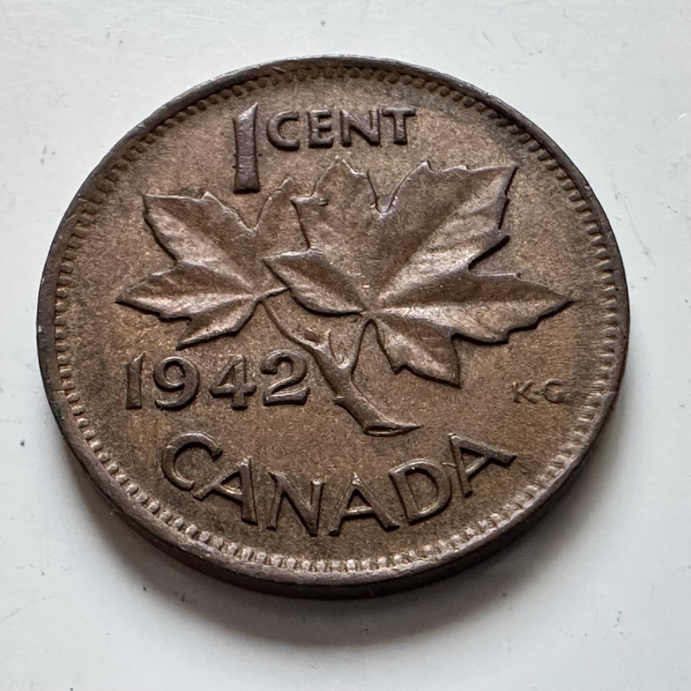 🌹外币初藏🌹🐯2025年第139场  每周二四六晚8️⃣点 接代拍 加拿大1942年一分