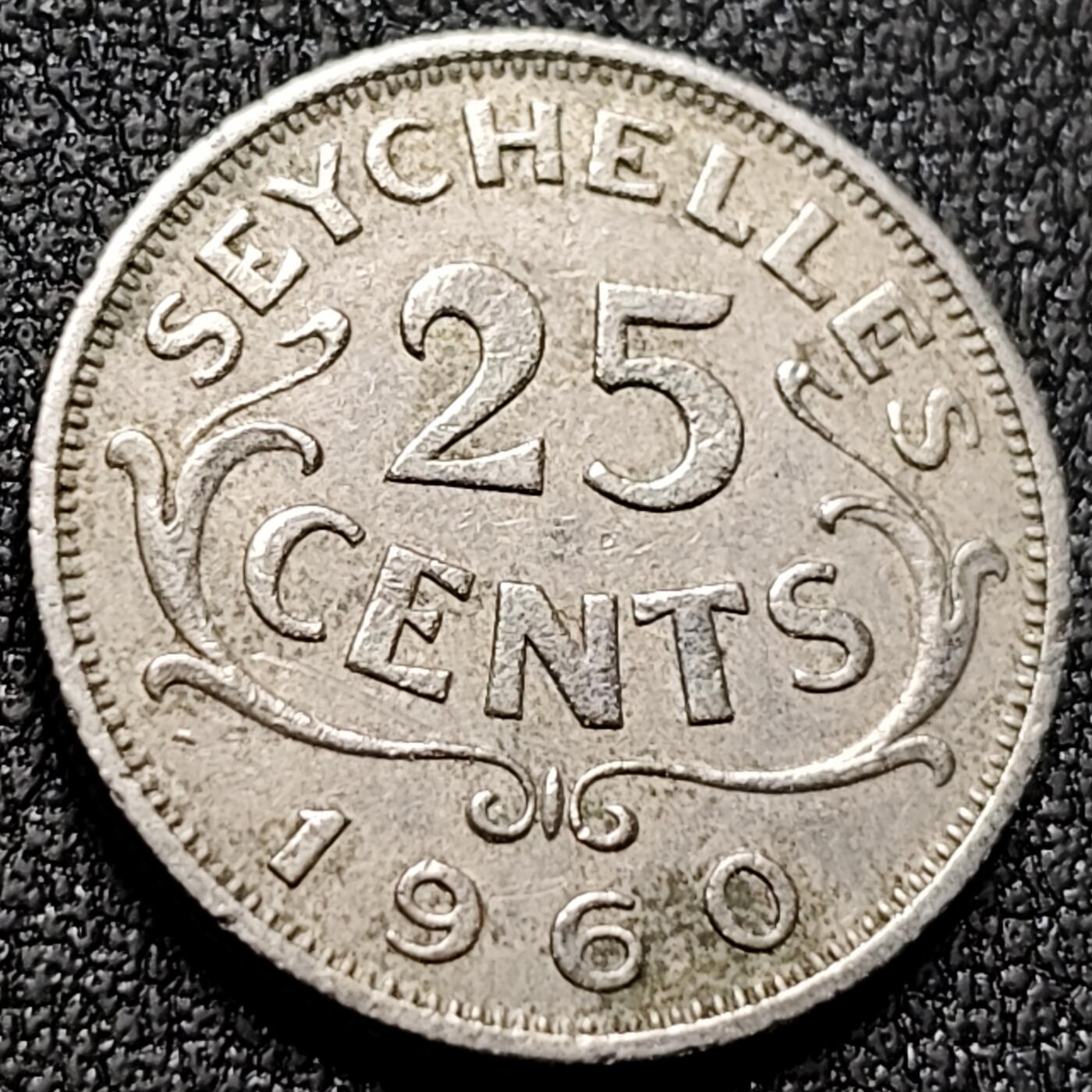 泉币菌-第143场-精品福利场 英属塞舌尔1960年25分 19mm 