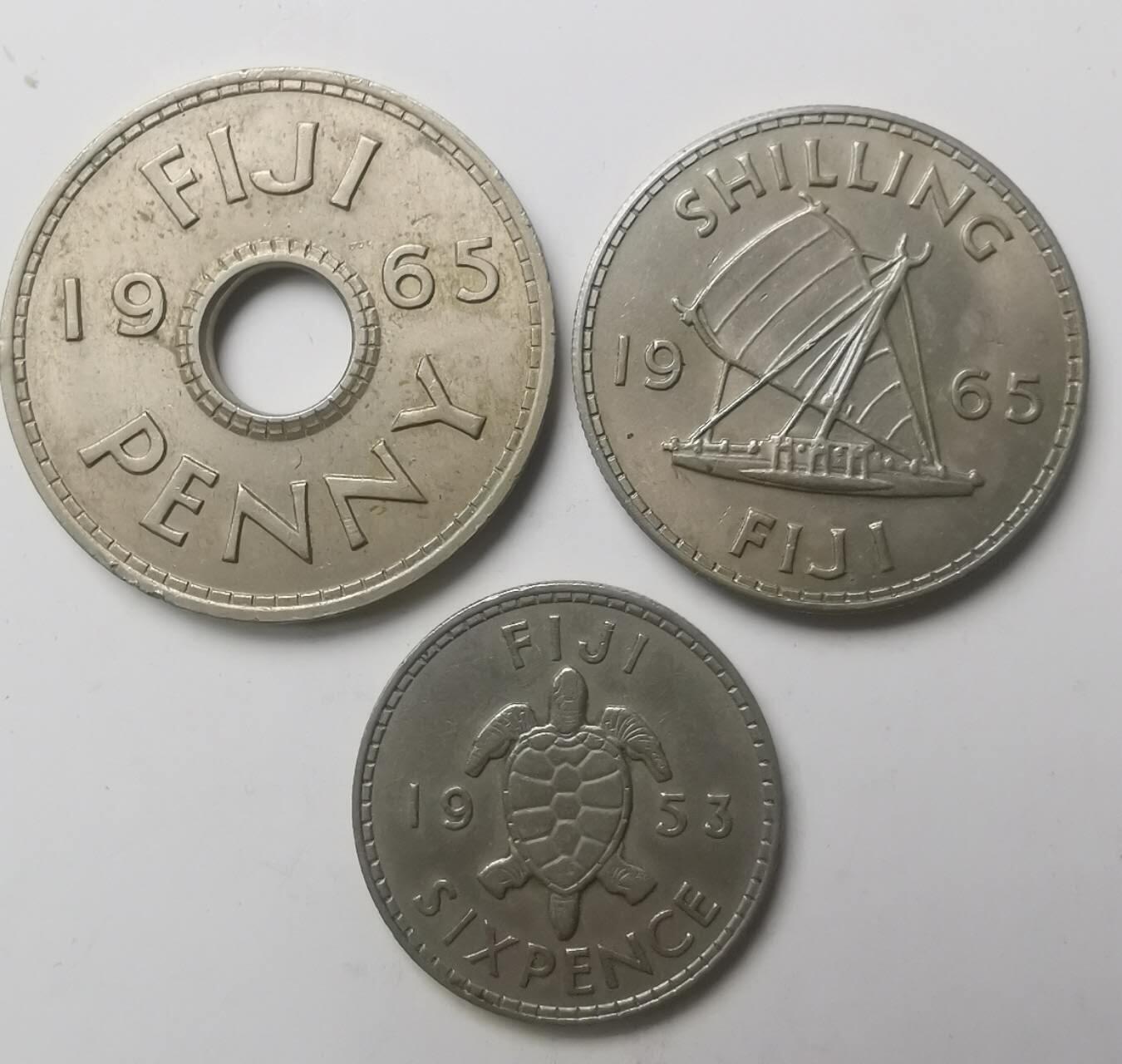 巨藏钱币第七期硬币场12月12号20点开拍 英属斐济50-60年代镍币3枚套