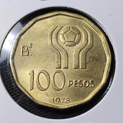KK钱币收藏小铺 第377期  2月预留时间 周末发货 -  阿根廷100比索纪念币 好品