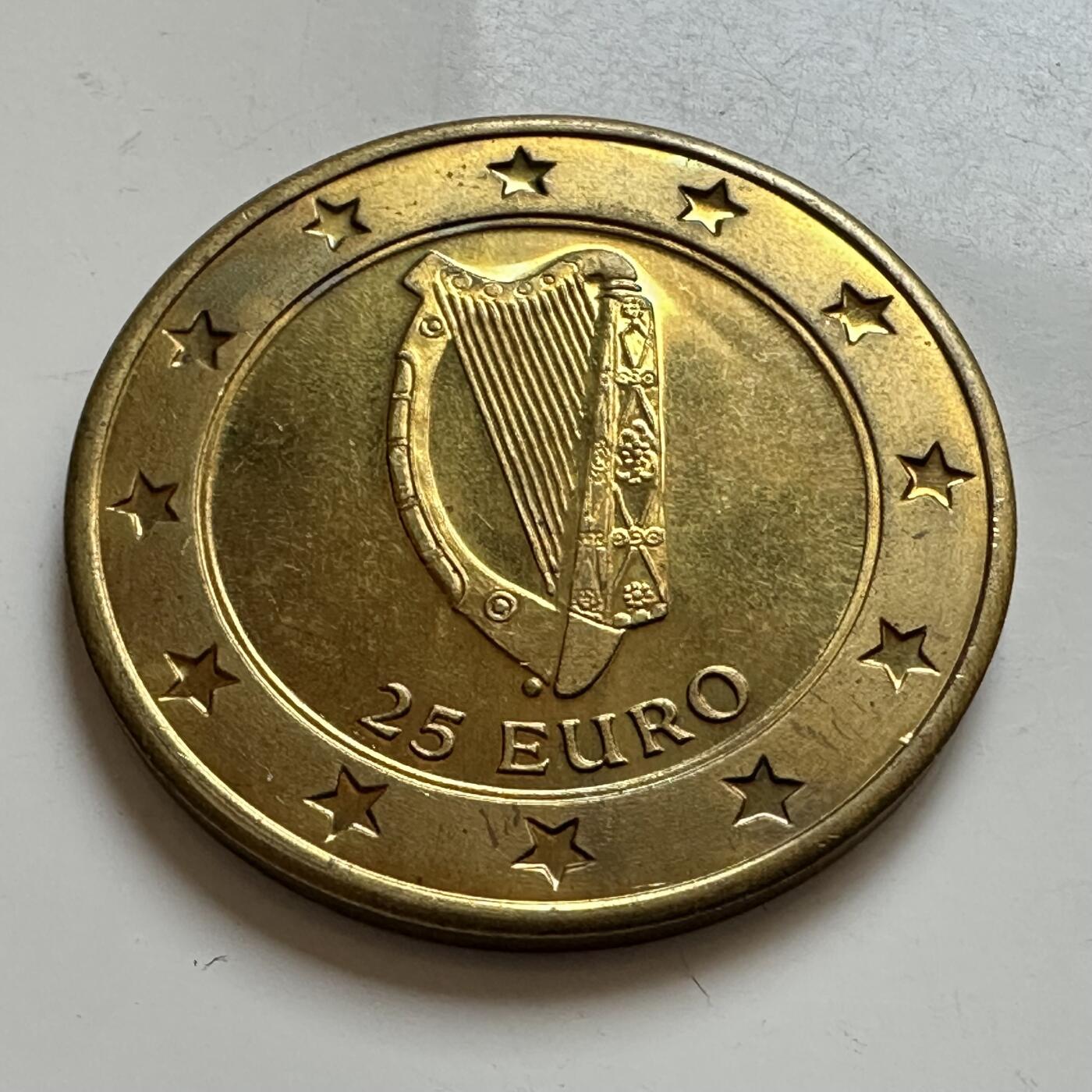 🌹外币初藏🌹🐯2025年第139场  每周二四六晚8️⃣点 接代拍 爱尔兰1997年25欧元 克朗型纪念章