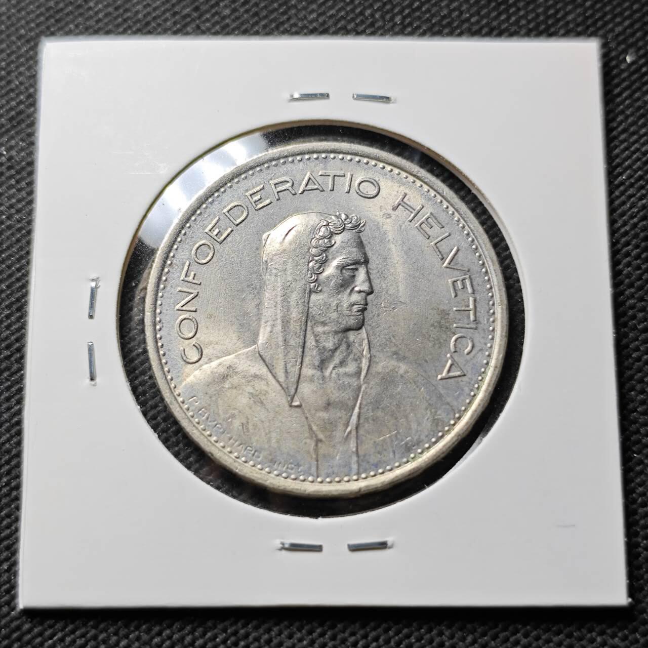 KK钱币收藏小铺 第376期  2月预留时间 周末发货  1968瑞士5法郎