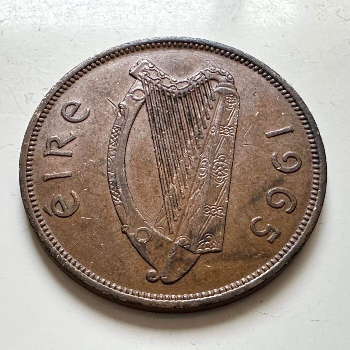 🌹外币初藏🌹🐯2025年第139场  每周二四六晚8️⃣点 接代拍 爱尔兰1965年一便士b