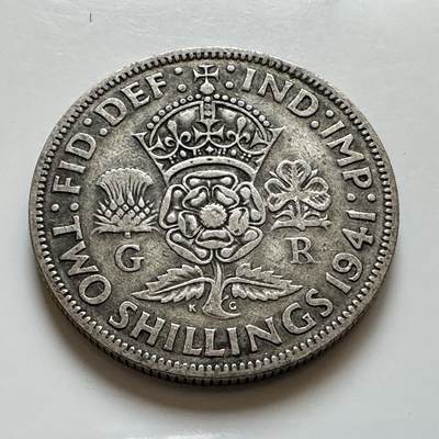 🌹外币初藏🌹🐯2025年第139场  每周二四六晚8️⃣点 接代拍 - 英国1941年 2先令银币