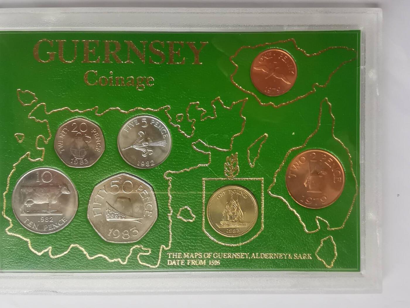 巨藏钱币第七期硬币场12月12号20点开拍 根西岛70-80年代7枚套含1镑铜币