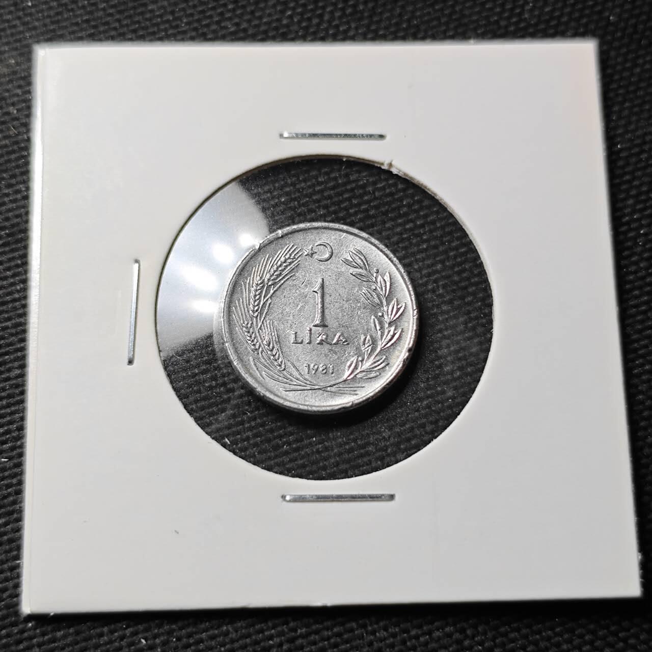 KK钱币收藏小铺 第377期  2月预留时间 周末发货  1981土耳其1里拉