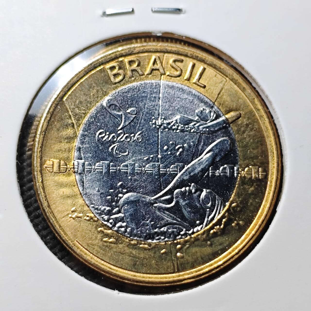 KK钱币收藏小铺 第377期  2月预留时间 周末发货  巴西1瑞尔双色币纪念币