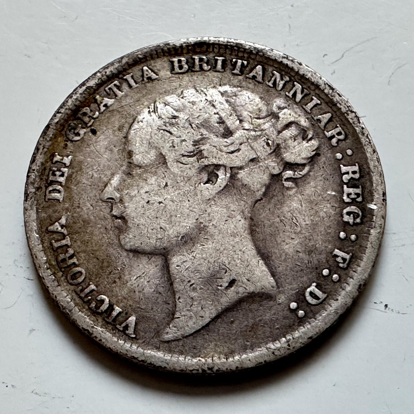 🌹外币初藏🌹🐯2025年第139场  每周二四六晚8️⃣点 接代拍 英国1884年维多利亚六便士银币