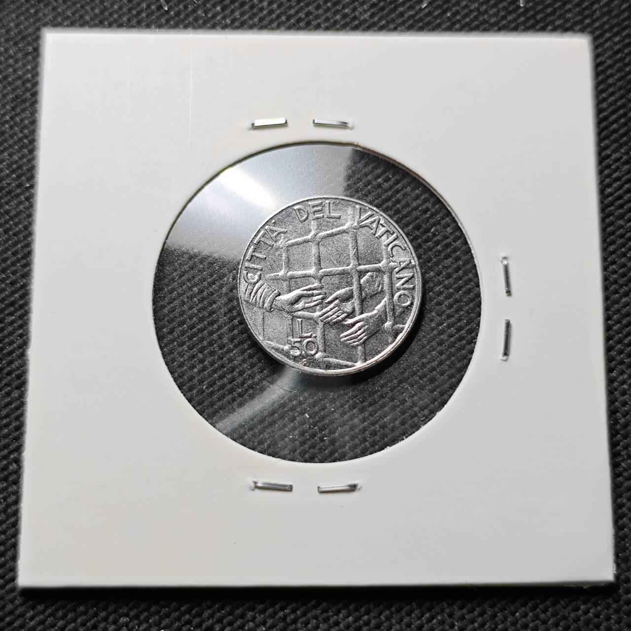 KK钱币收藏小铺 第376期  2月预留时间 周末发货  梵蒂冈50里拉 少见
