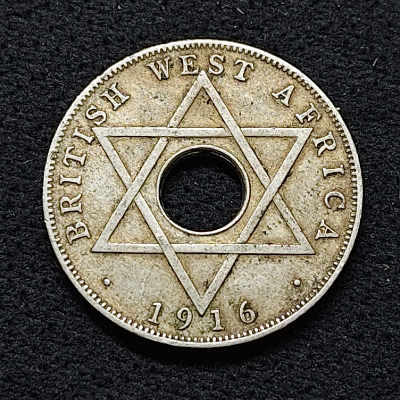 【全场包邮】纯粹捡漏拍484场（免费代拍第21场） 英属西非1916年乔治五世1/2先令