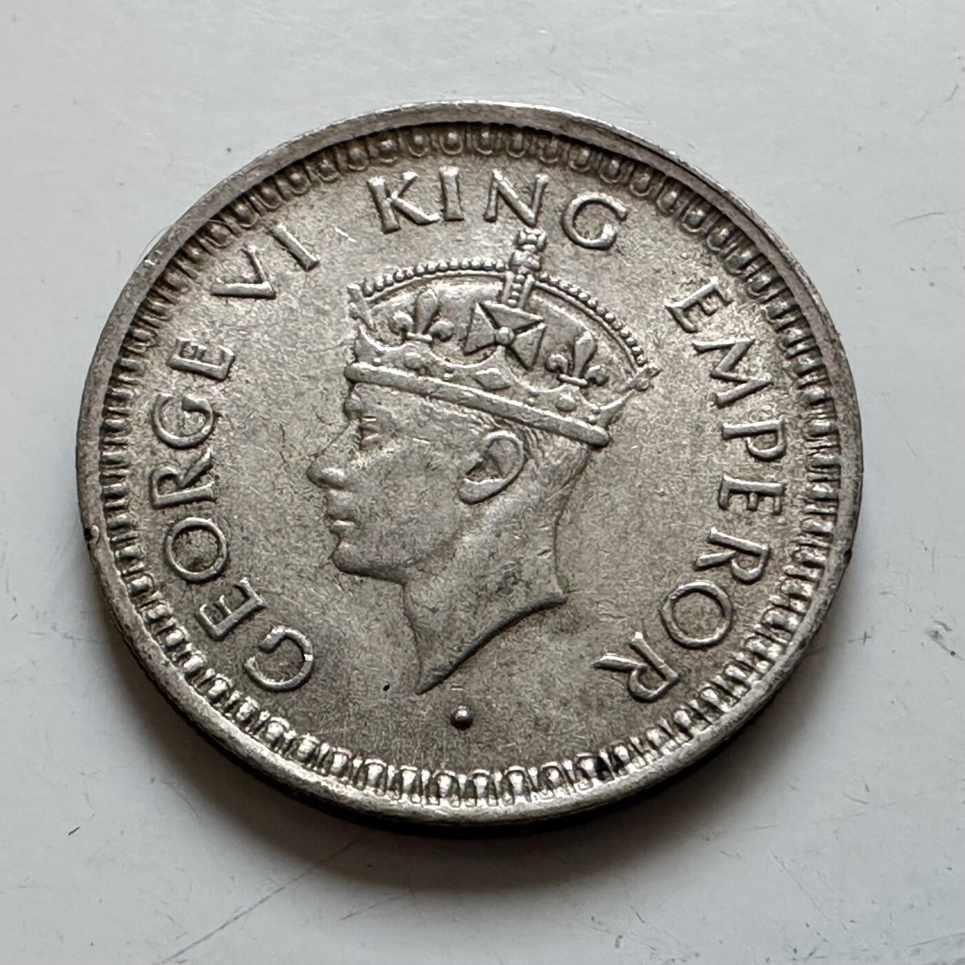 🌹外币初藏🌹🐯2025年第139场  每周二四六晚8️⃣点 接代拍 英属印度1945年1/4卢比银币