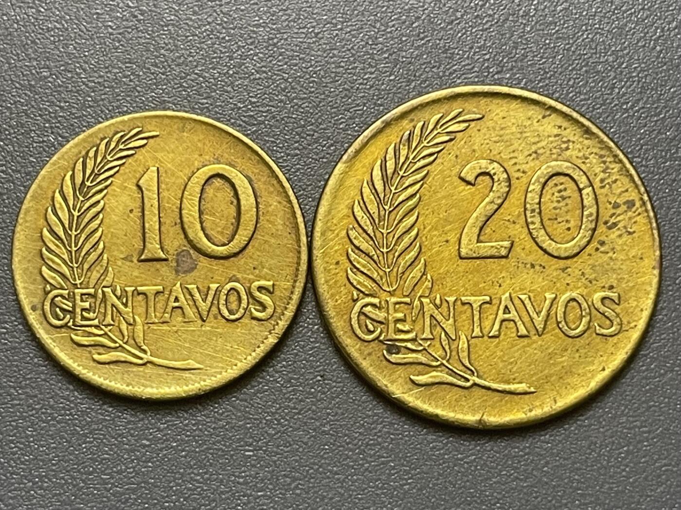 回流1215 秘鲁1964年10、20分 秘鲁女神 秘鲁共和国拟人形象