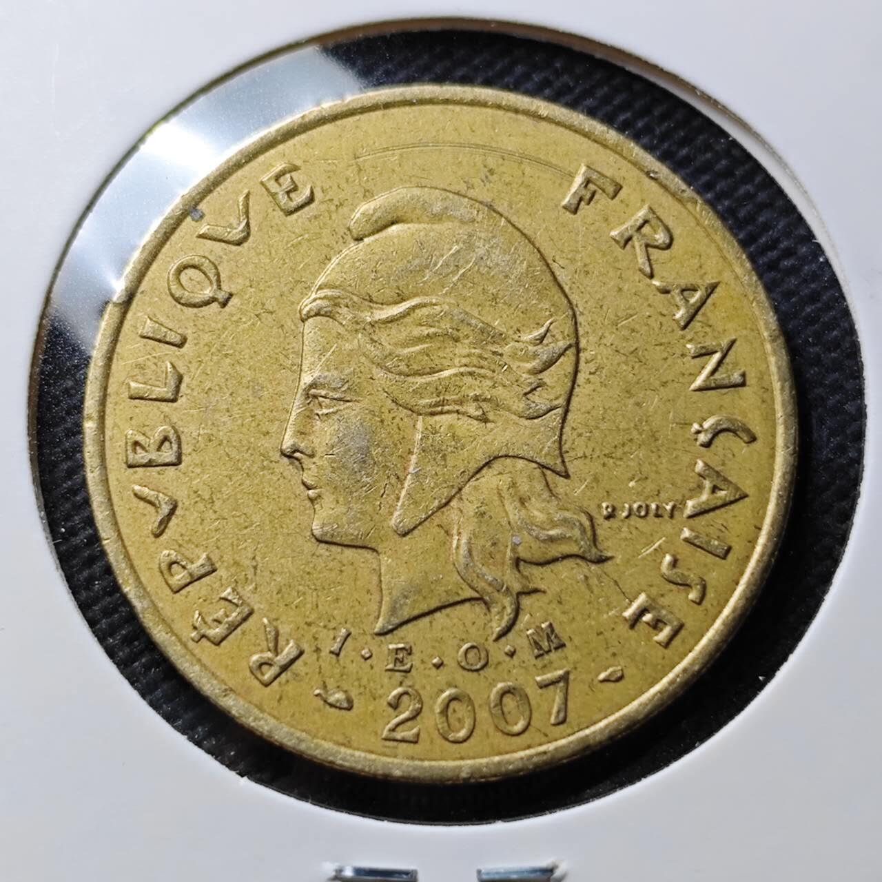 KK钱币收藏小铺 第377期  2月预留时间 周末发货 2007法属波利尼西亚100法郎 