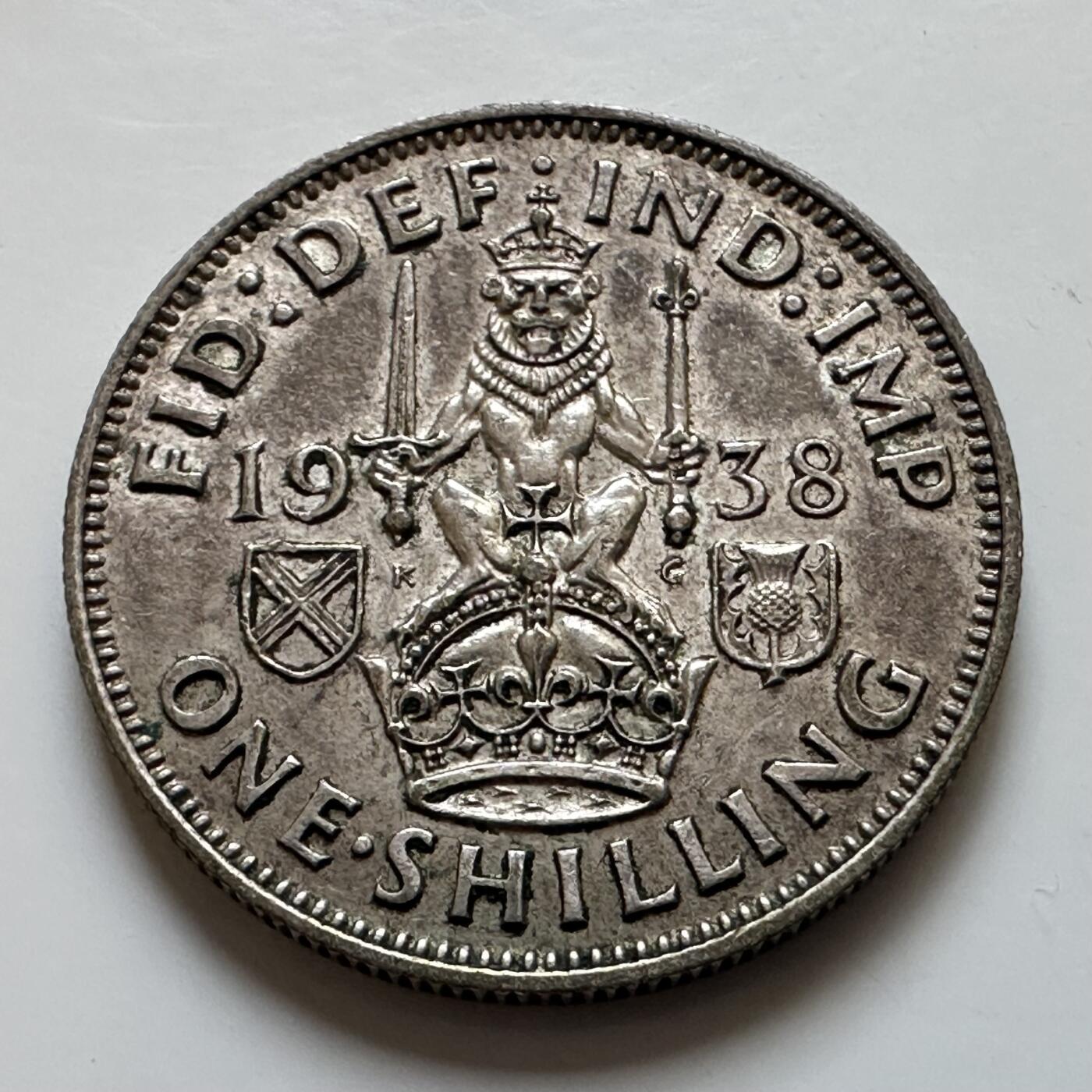 🌹外币初藏🌹🐯2025年第139场  每周二四六晚8️⃣点 接代拍 英国1938年一先令银币