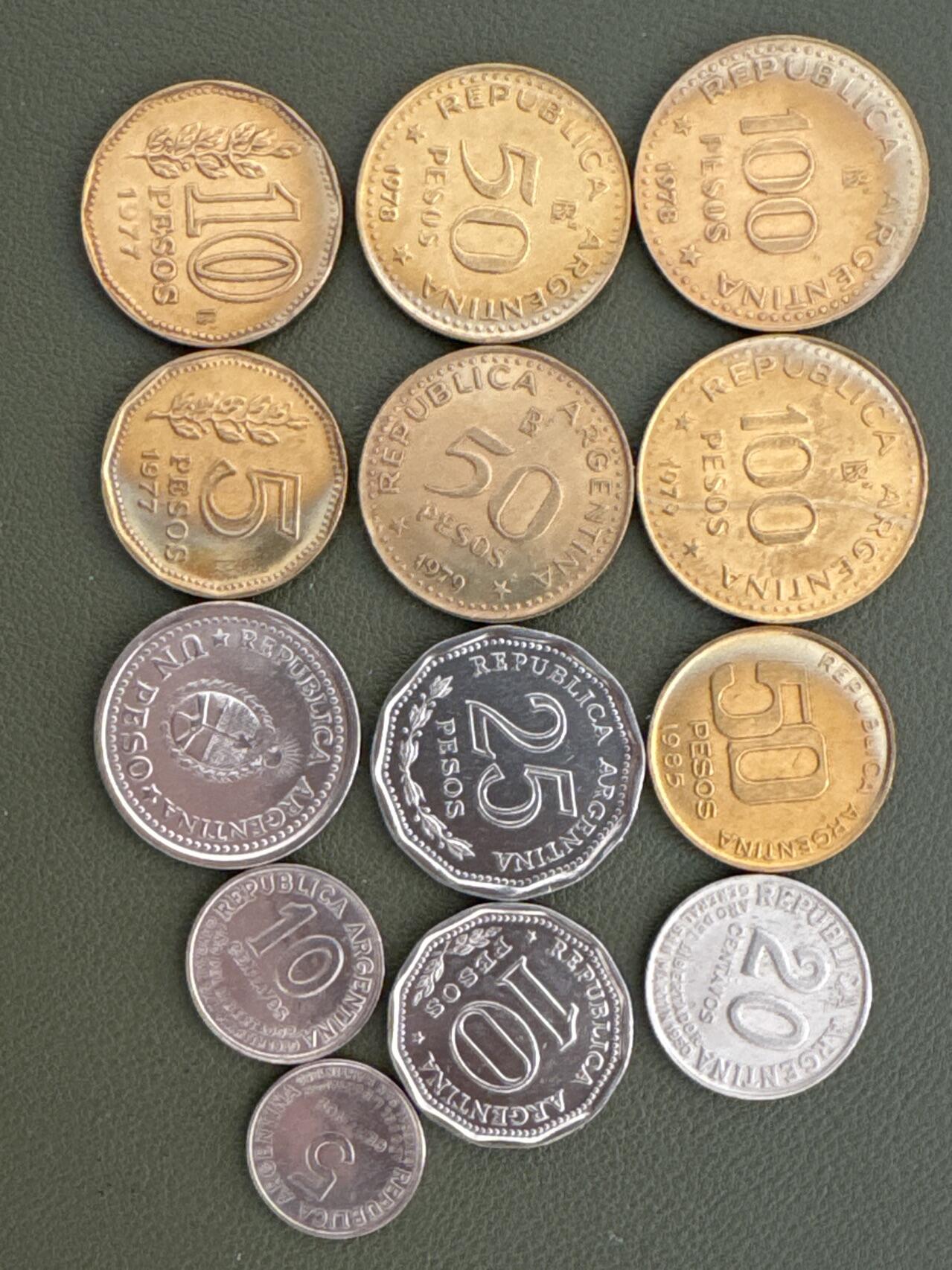 ❤️【币观天下】❤️ 第334期钱币拍卖- 2025.12.12周五晚上6点半场-长期征集拍品 阿根廷比索13枚一组