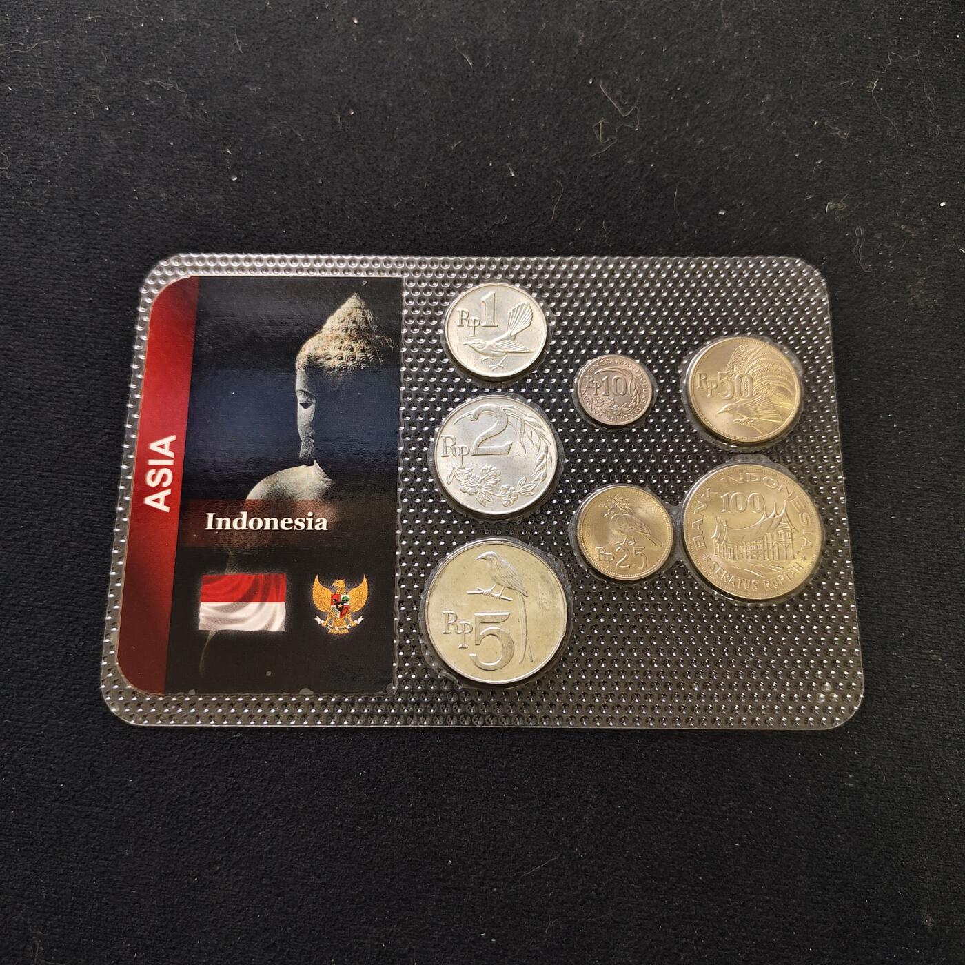 【全场包邮】纯粹捡漏拍484场（免费代拍第21场） 印度尼西亚1970-1973年7枚封装套币