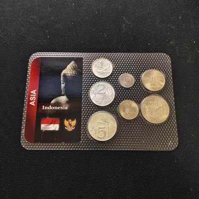【全场包邮】纯粹捡漏拍484场（免费代拍第21场） - 印度尼西亚1970-1973年7枚封装套币