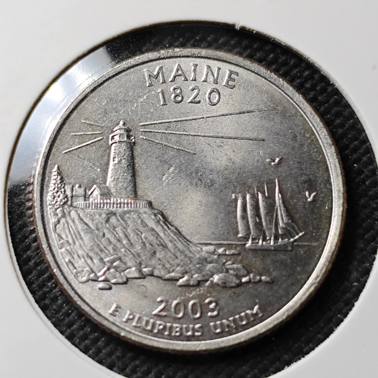 KK钱币收藏小铺 第376期  2月预留时间 周末发货  美国25分纪念币 好品