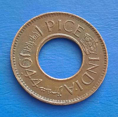 外国优质老铜币银币持续添加中，周六九点倒数截拍，满百包邮，可寄存半年，喜欢朋友微信扫描二维码可直接参拍 - 印度1944年1派沙