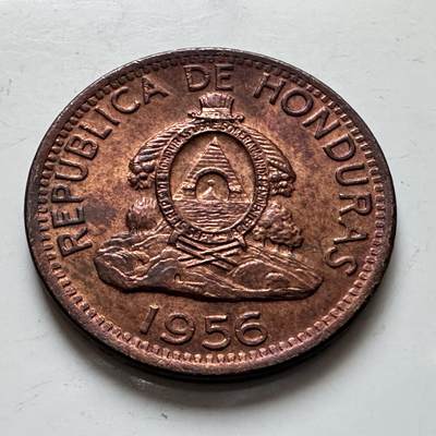 🌹外币初藏🌹🐯2025年第139场  每周二四六晚8️⃣点 接代拍 - 洪都拉斯1956年2分 原光