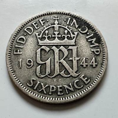 🌹外币初藏🌹🐯2025年第139场  每周二四六晚8️⃣点 接代拍 - 英国1944年6便士银币 c