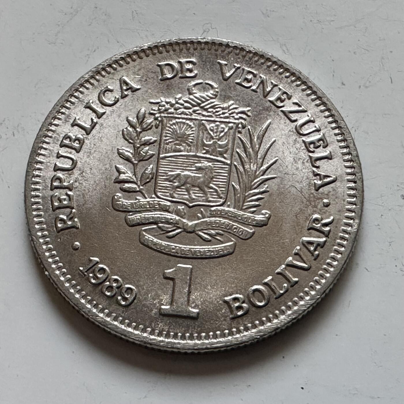 🌹外币初藏🌹🐯2025年第139场  每周二四六晚8️⃣点 接代拍 委内瑞拉1989年一玻利瓦尔