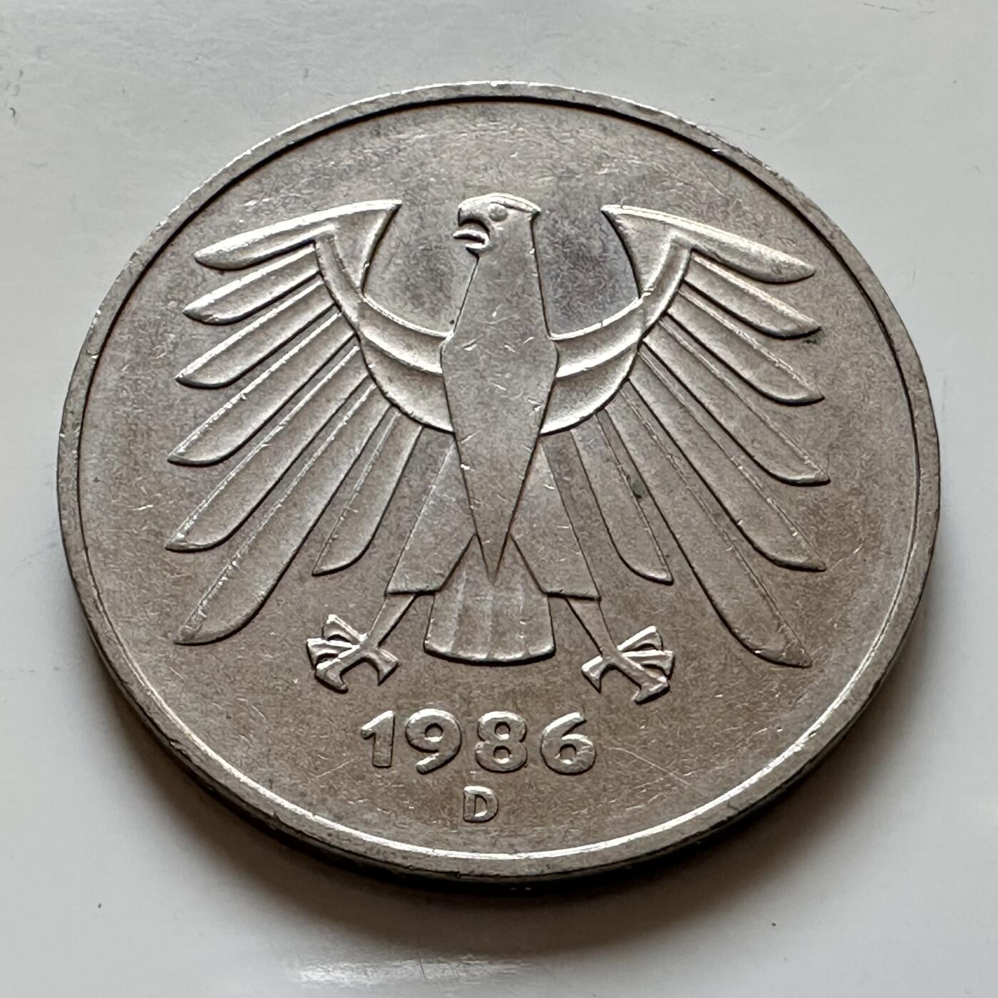 🌹外币初藏🌹🐯2025年第139场  每周二四六晚8️⃣点 接代拍 德国1986年五马克