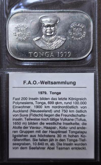 北京马甸外国币专卖第147期，外国币，中国机制银元，中国早期纪念币专场，陆续上拍，欢迎关注 - 汤加1979年饼干币FAO长方币纪念币