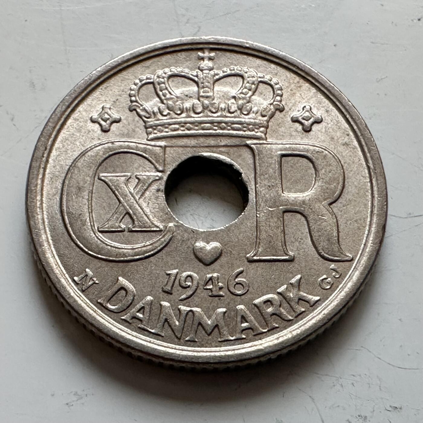 🌹外币初藏🌹🐯2025年第139场  每周二四六晚8️⃣点 接代拍 丹麦1946年10欧尔