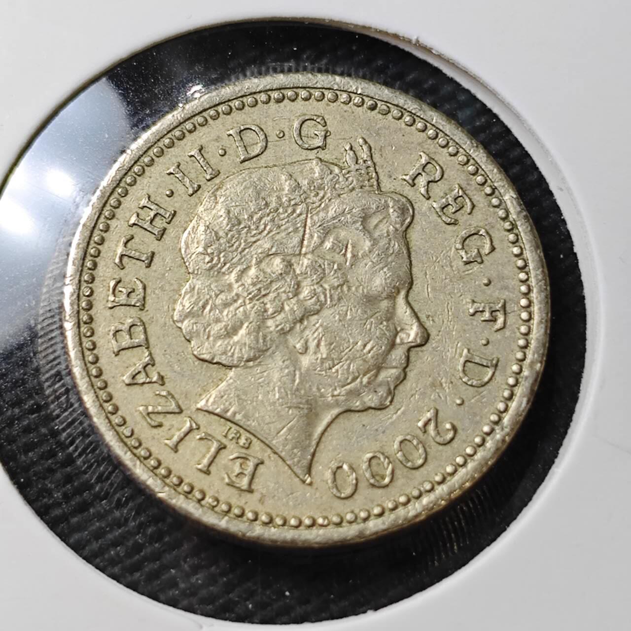 KK钱币收藏小铺 第377期  2月预留时间 周末发货  英国1镑 龙