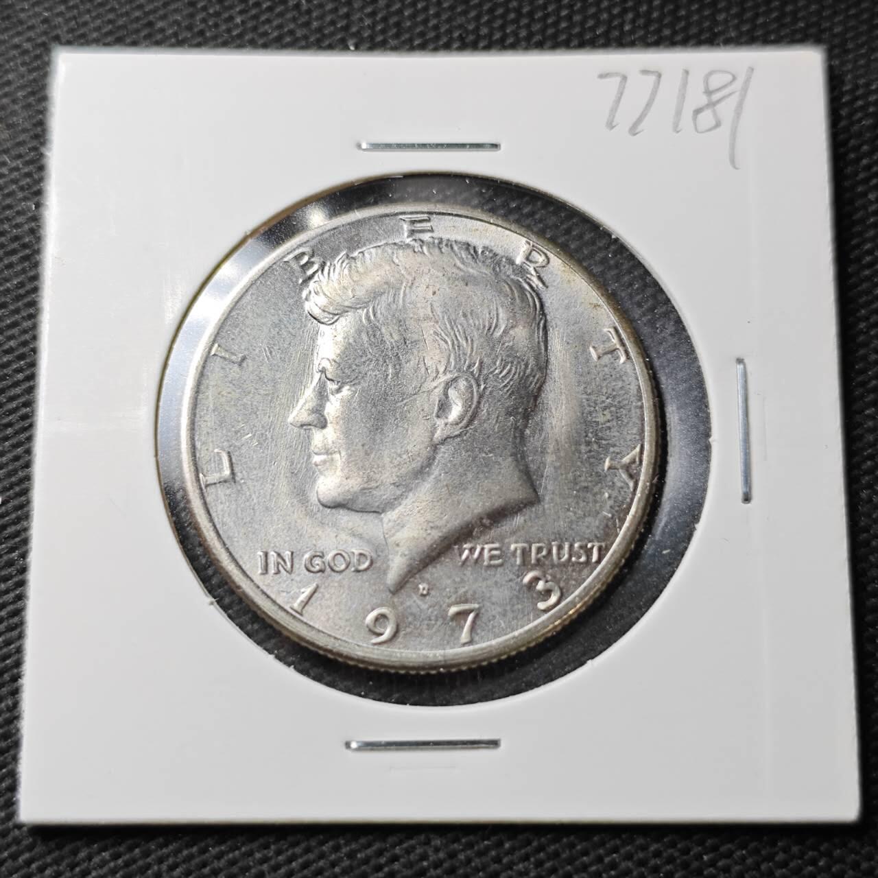 KK钱币收藏小铺 第377期  2月预留时间 周末发货  1973美国50分 好品