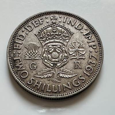 🌹外币初藏🌹🐯2025年第139场  每周二四六晚8️⃣点 接代拍 - 英国1937年 2先令银币