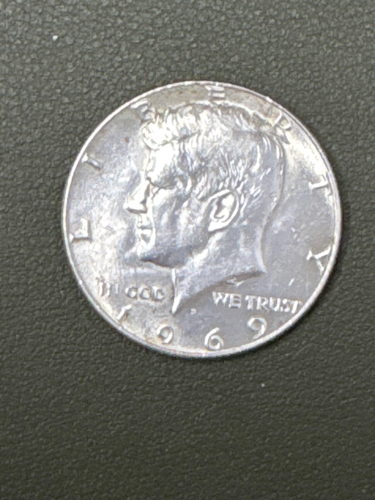 ❤️【币观天下】❤️ 第334期钱币拍卖- 2025.12.12周五晚上6点半场-长期征集拍品 美国1969年半圆银币