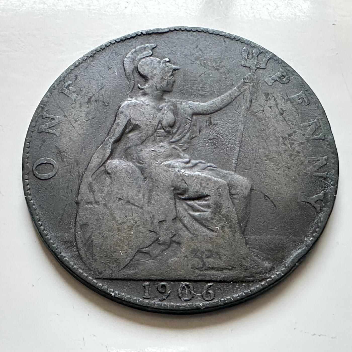 🌹外币初藏🌹🐯2025年第139场  每周二四六晚8️⃣点 接代拍 英国1906年一便士