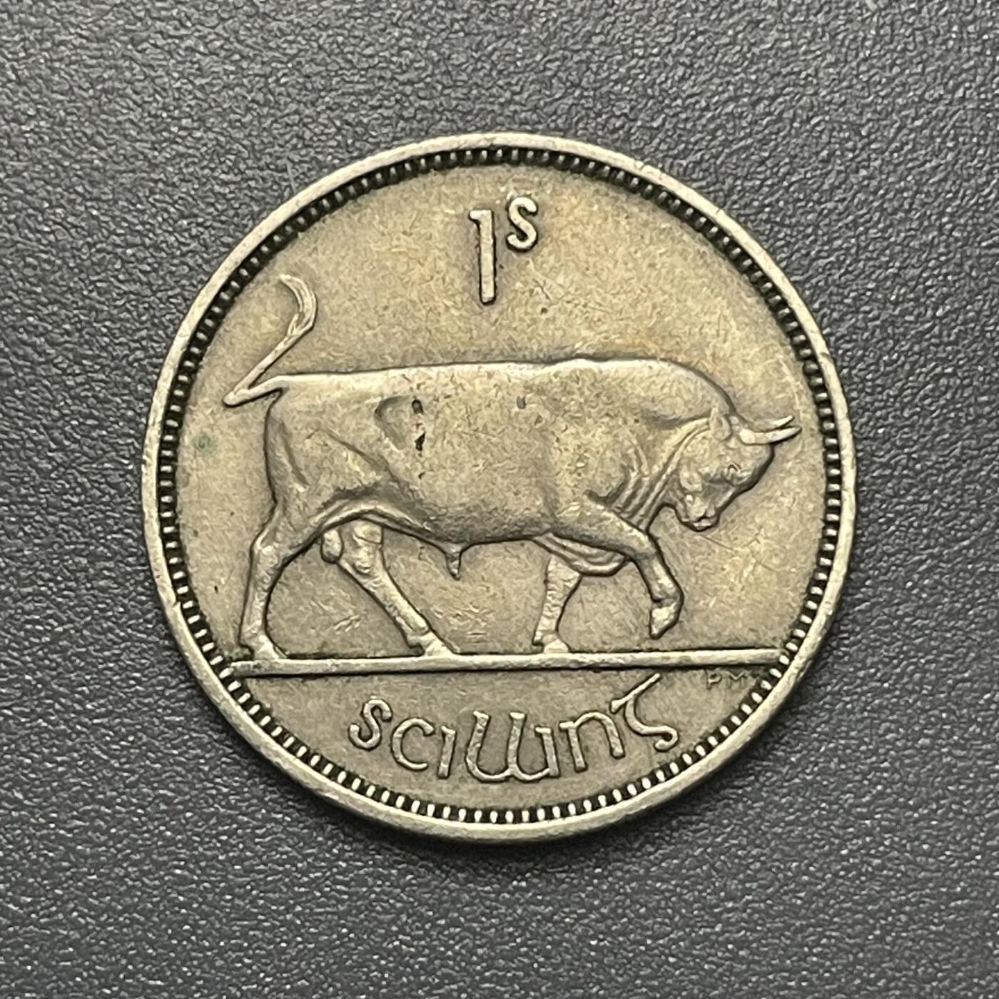 回流1215 爱尔兰1954年1先令 爱尔兰公牛