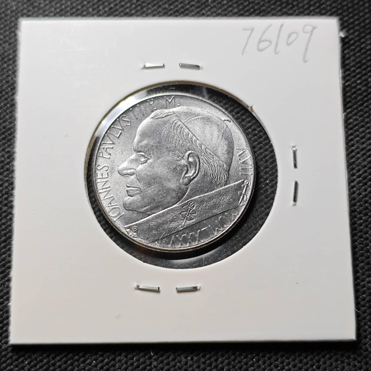 KK钱币收藏小铺 第376期  2月预留时间 周末发货  梵蒂冈50里拉 好品