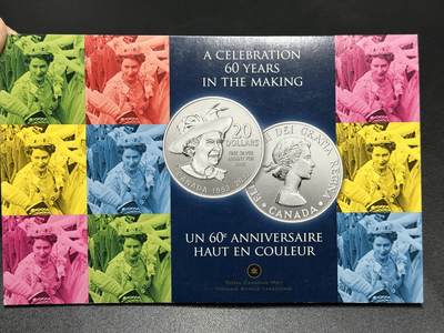 《外钞收藏家》第五百九十二期（精选场）（本平台长期征集拍品、欢迎藏友们联系合作） - 加拿大2012年20元女王登基60周年卡装纪念精制银币（8g纯银）