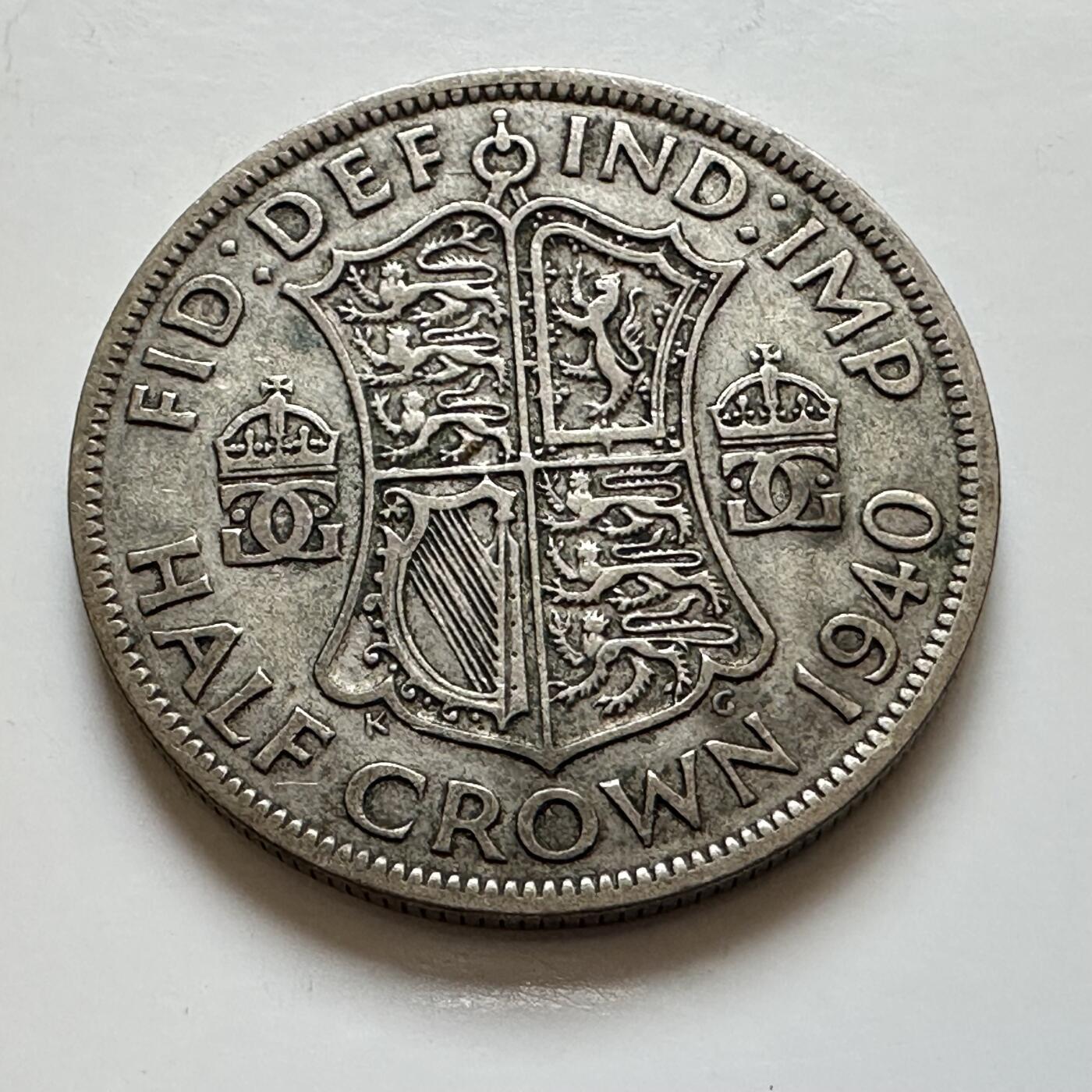 🌹外币初藏🌹🐯2025年第139场  每周二四六晚8️⃣点 接代拍 英国1940年半克朗银币