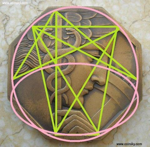 掌中浮雕-藏着的欧洲第045场 1885年法国巴黎展览中心博览会实发奖章，对边72mm，166g，（此枚雕刻家大量运用黄金分割，使作品整体非常和谐、大气）