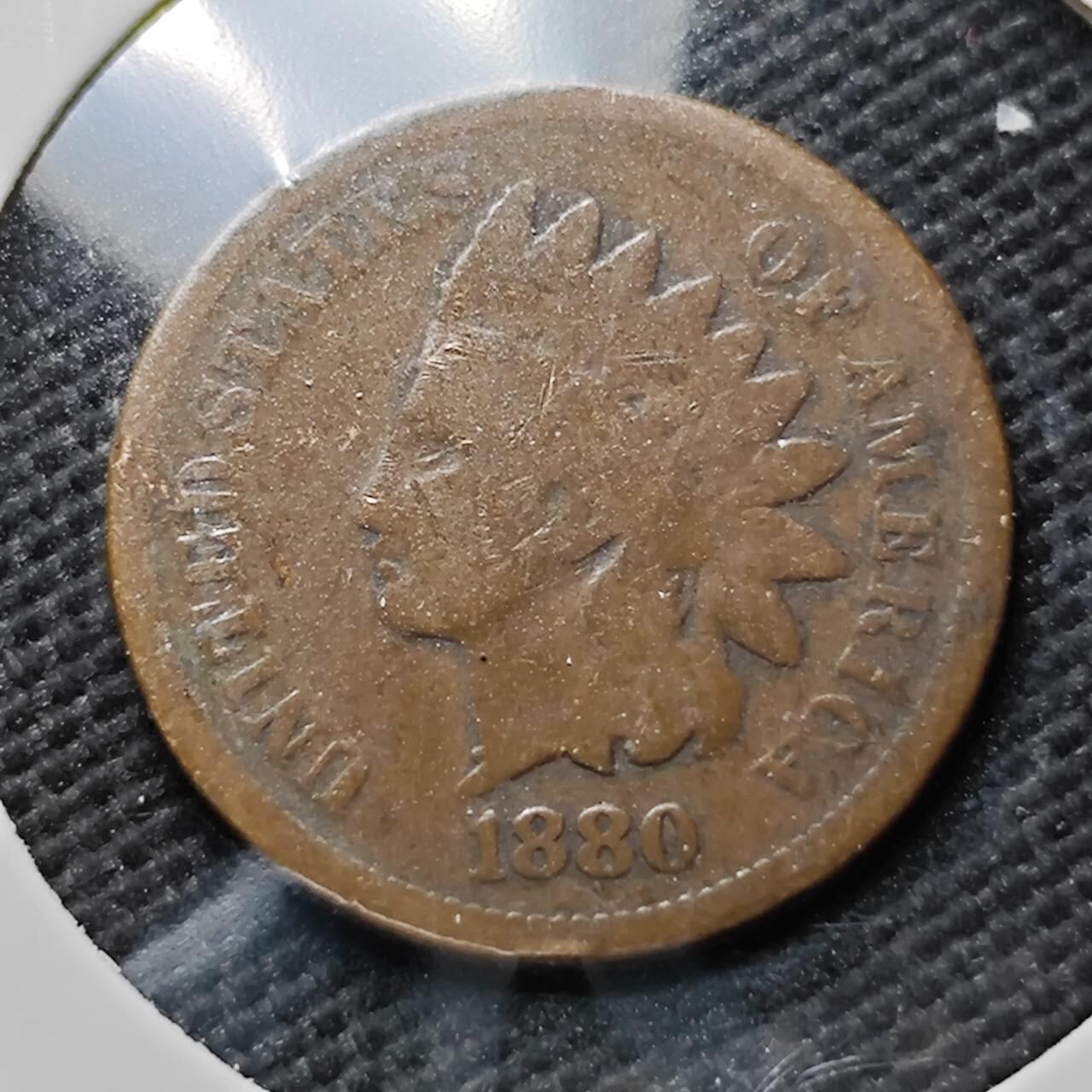 KK钱币收藏小铺 第376期  2月预留时间 周末发货  1880美国1分铜币