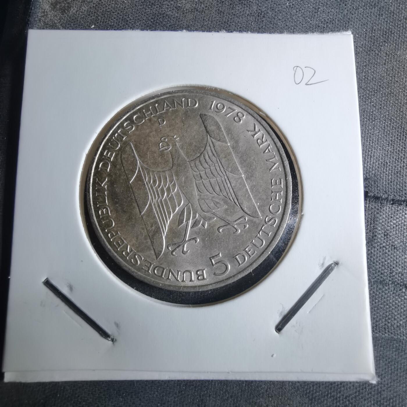 沼泽如烟--第926场 德国1978年5马克纪念币银币