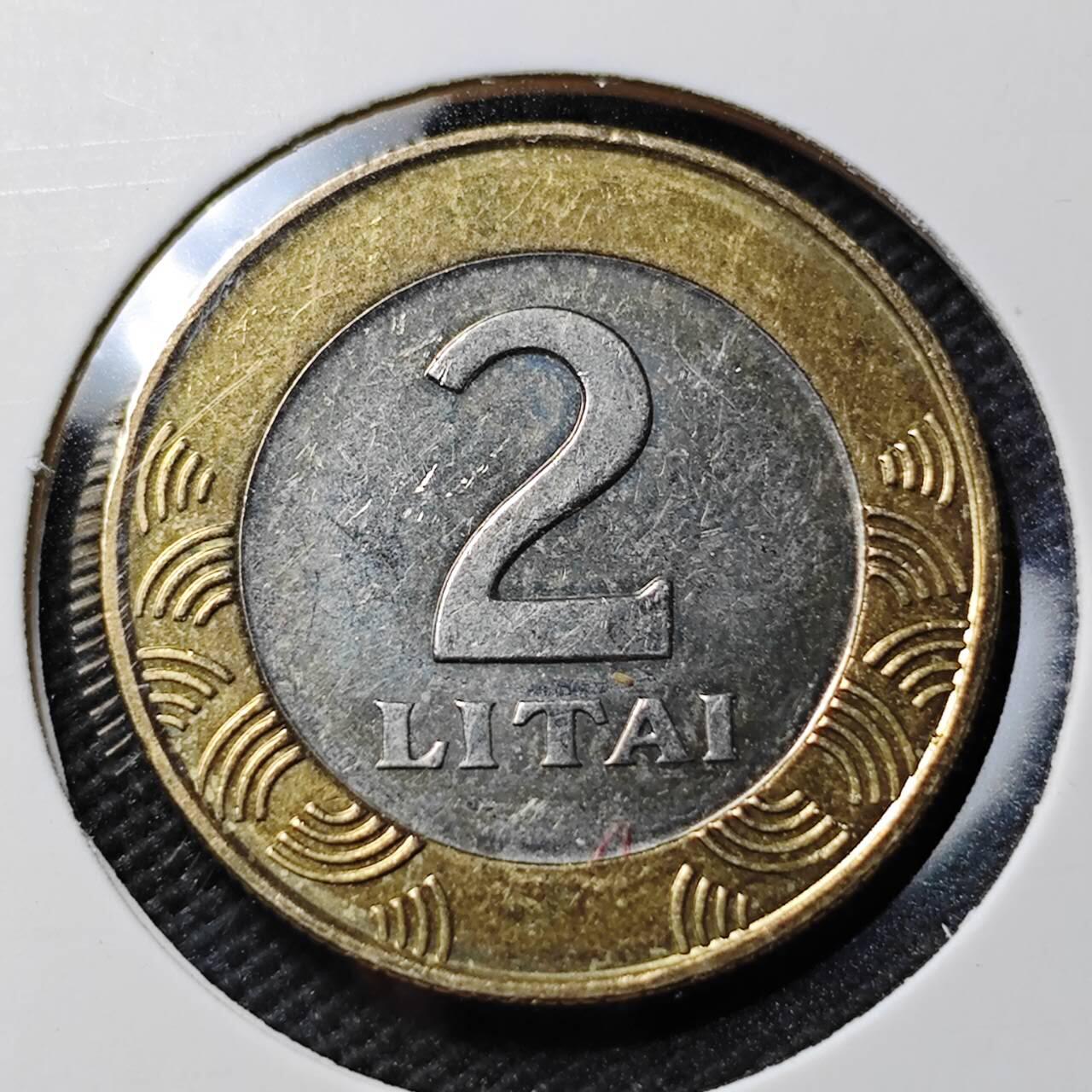 KK钱币收藏小铺 第377期  2月预留时间 周末发货  1998立陶宛2立特双色币