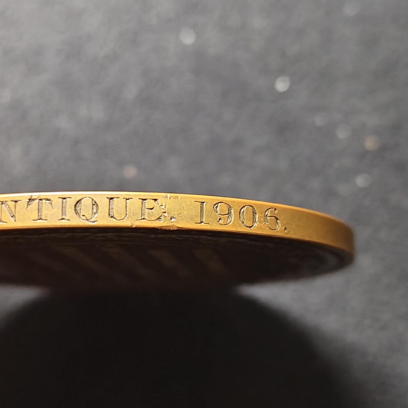 【全场包邮】纯粹捡漏拍485场（免费代拍第22场） 【纪念章】英国1906年爱德华七世时期国家艺术成就奖纪念铜章-原盒