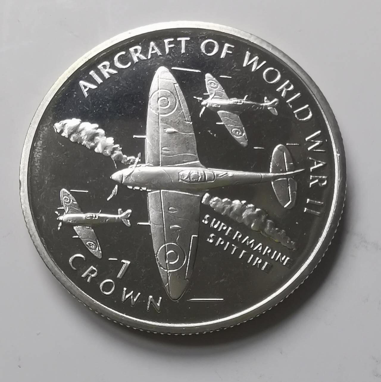 巨藏钱币第七期硬币场12月12号20点开拍 马恩岛1995年1克朗型大镍币38.5mm上下